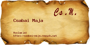 Csabai Maja névjegykártya